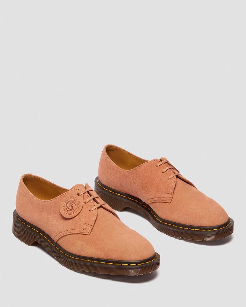 Dr Martens 1461 Made in England Nubuck Leren Oxford Schoenen Heren Roze | NL 219WNB